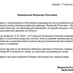 Budowa elektrowni jądrowej: wojewoda rozważa zmianę decyzji